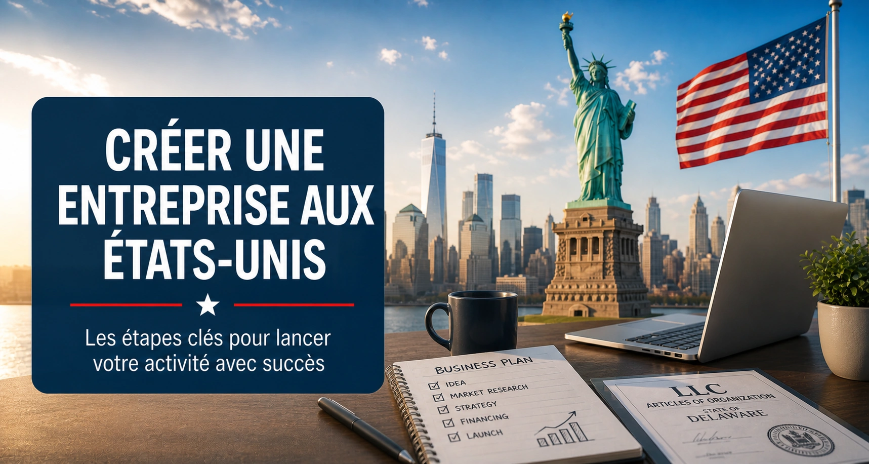 Entreprendre aux États-Unis, illustration du guide en version française