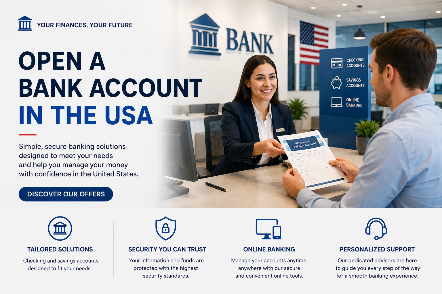 Guide to open a bank account in the United States