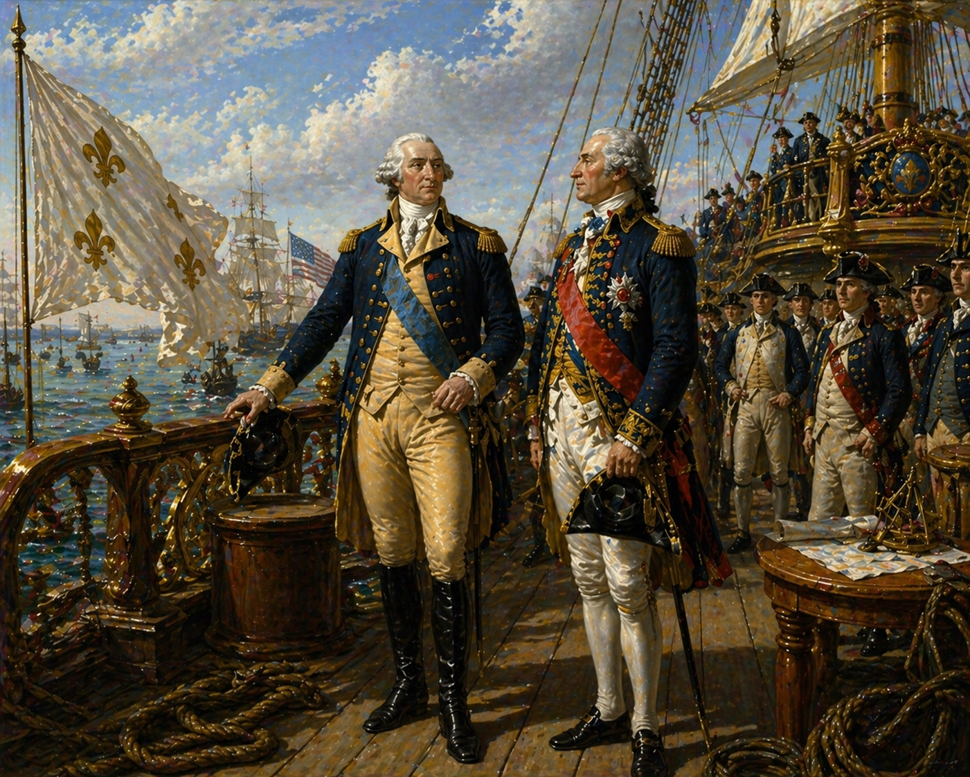 George Washington et l'amiral de Grasse — coordination politique et militaire alliée